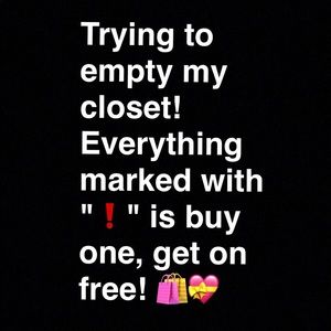 Everything marked with "❗️" is BOGO